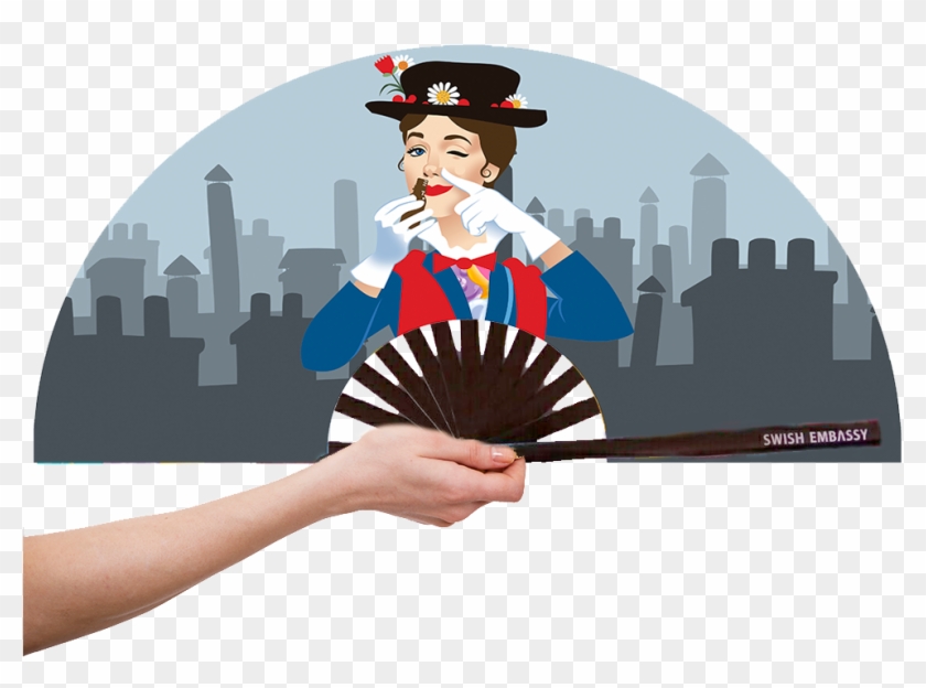 Mary Poppers Fans Swish Embassy Clipart #1517824