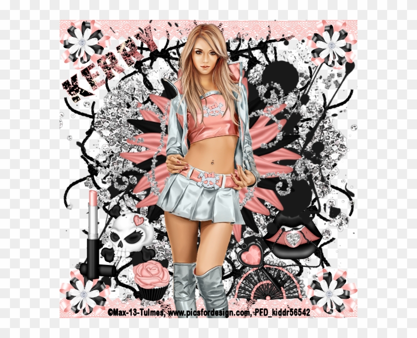 Gothic Beauty Tutorial Cluster Frame - Girl Clipart #1518007