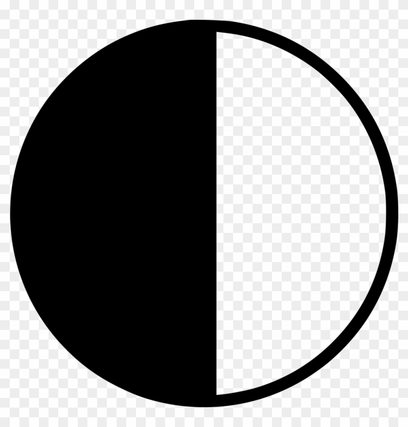 Half Pie Chart Comments - Black And White Pie Chart Half Clipart #1518318