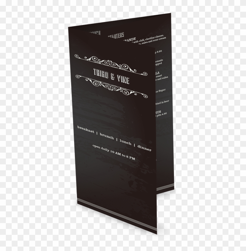 Vintage Chalkboard Takeout Menu - Paper Clipart