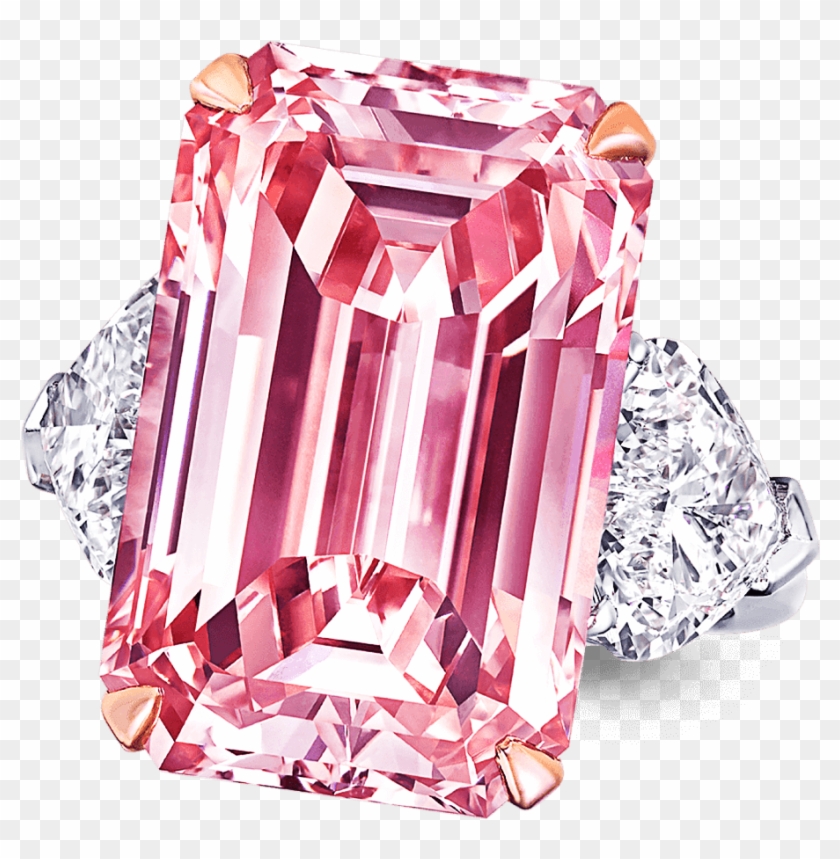 Emerald Cut Pink Diamond Ring - Engagement Ring Clipart #1518750