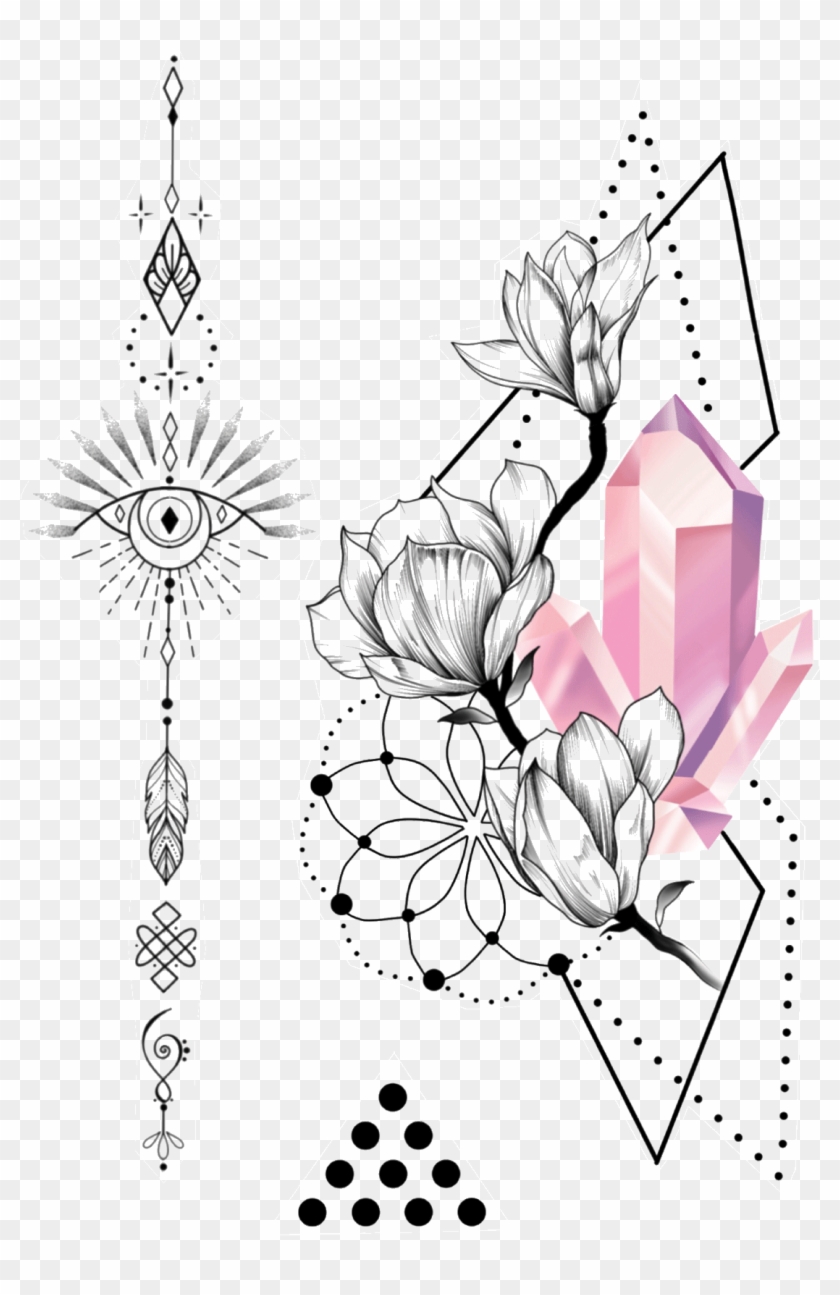 Pink Diamond - Floral Design Clipart