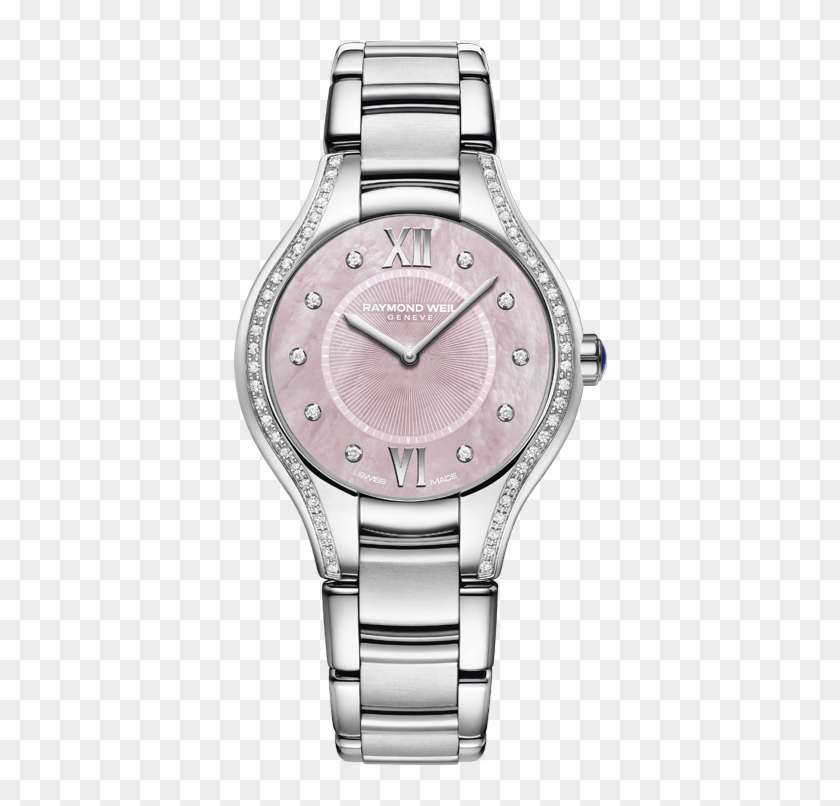 Raymond Weil Noemia Ladies Pink Dial Stainless Steel - Raymond Weil Noemia Blue Face Clipart