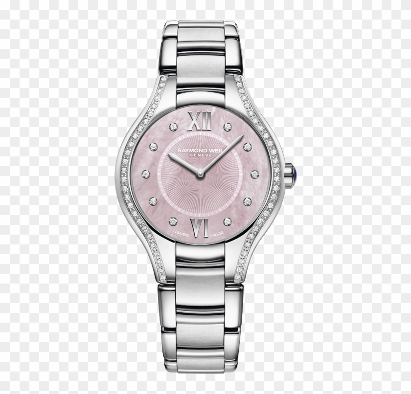 Raymond Weil Noemia Ladies Pink Dial Stainless Steel - Raymond Weil Noemia Blue Face Clipart #1519674