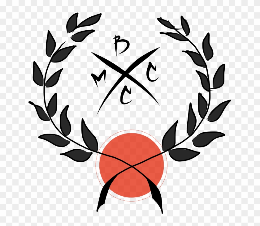 Bcmc Laurel Baseball Tee - Black And White Leaf Logo Clipart #1519675