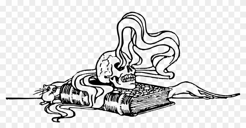 This Free Icons Png Design Of Skull And Book Clipart #1519815
