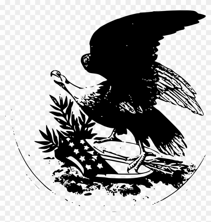 American Eagle Black White Line Art 999px 127 - Bald Eagle Clipart #1520415