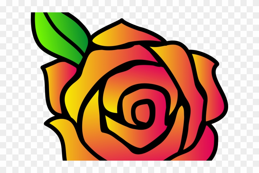 Gothic Clipart Climbing Rose - Cartoon Drawings Rose - Png Download