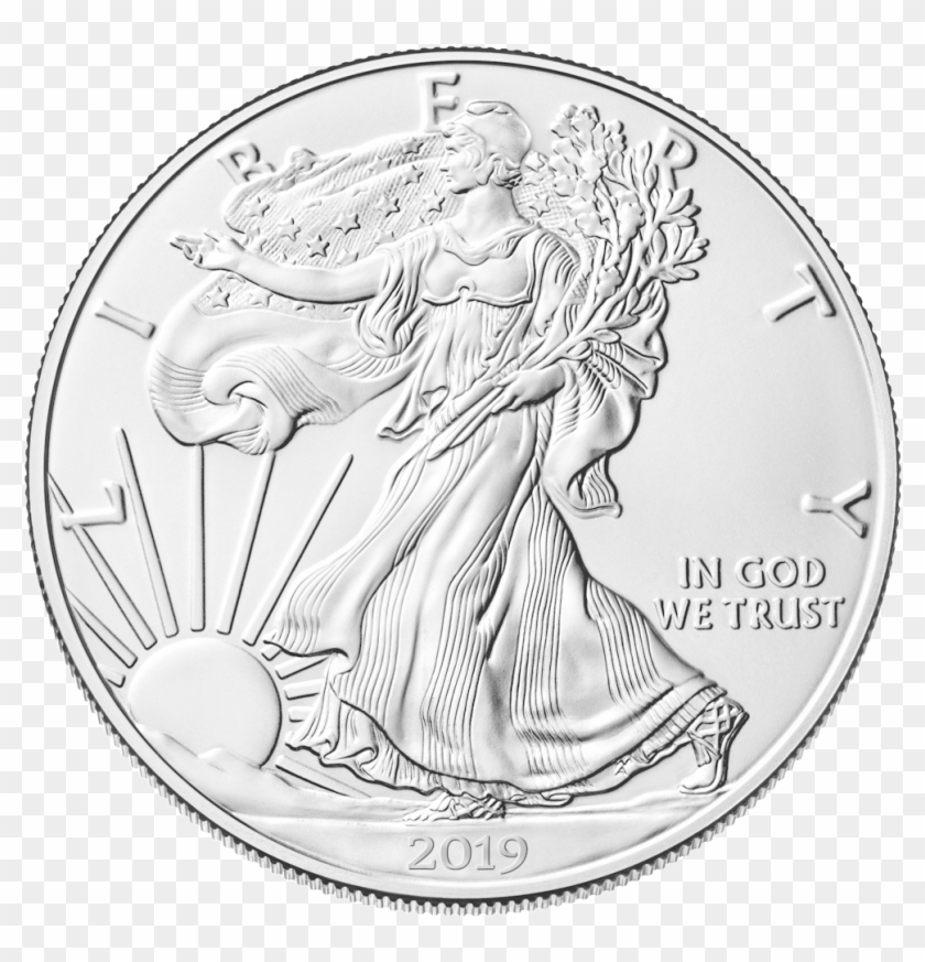 2019 Coins Are Here - 2018 American Eagle Silver Coin Clipart