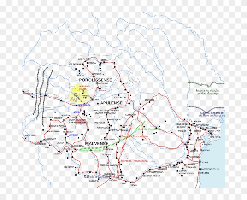 277 × 240 Pixels - Map Roman Frontiers Danube Clipart #1521282