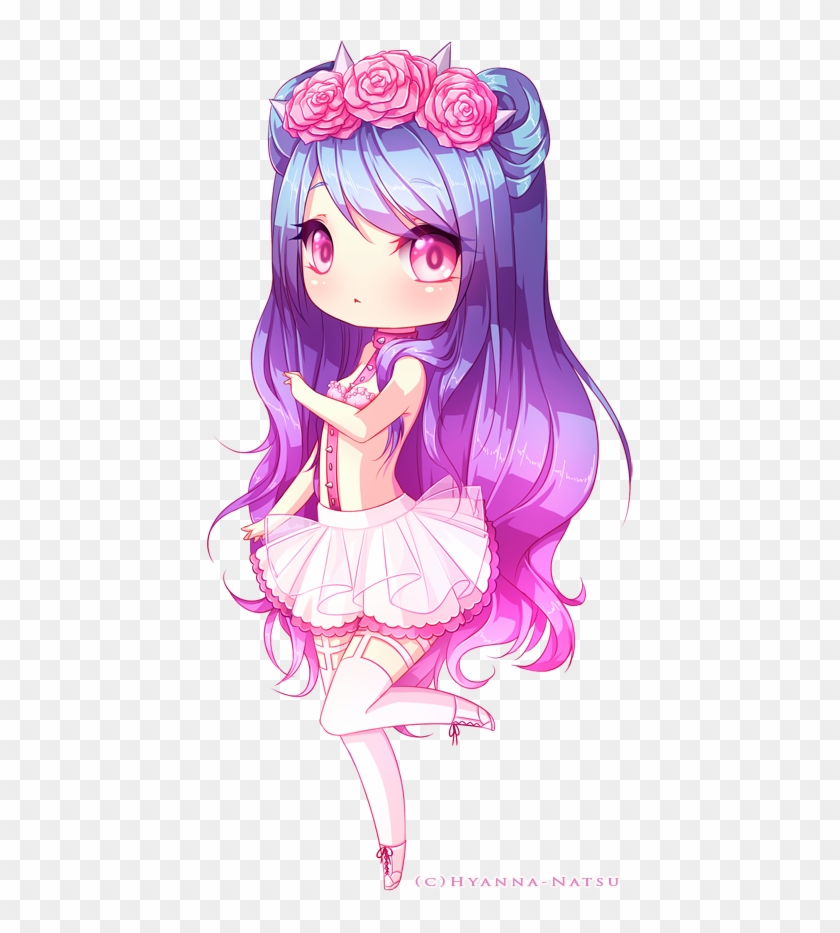 Hyanna-natsu, Cute, Pink, Hot Pink, Chibi, Anime, Girl - Cute Chibi Anime Girl Clipart