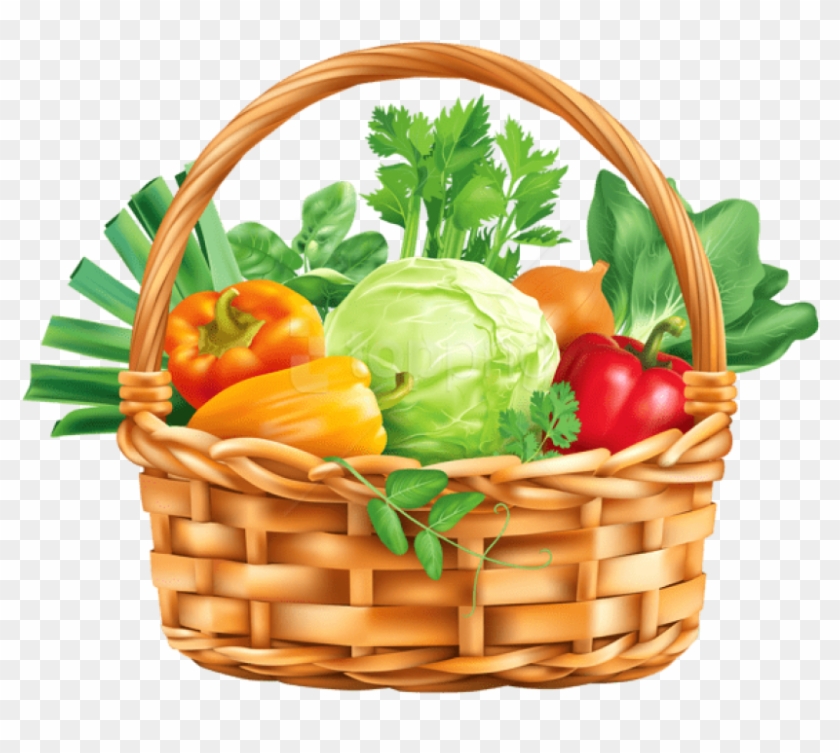 Download Vegitable Basket Png Images Background - Basket Of Vegetables Png Clipart