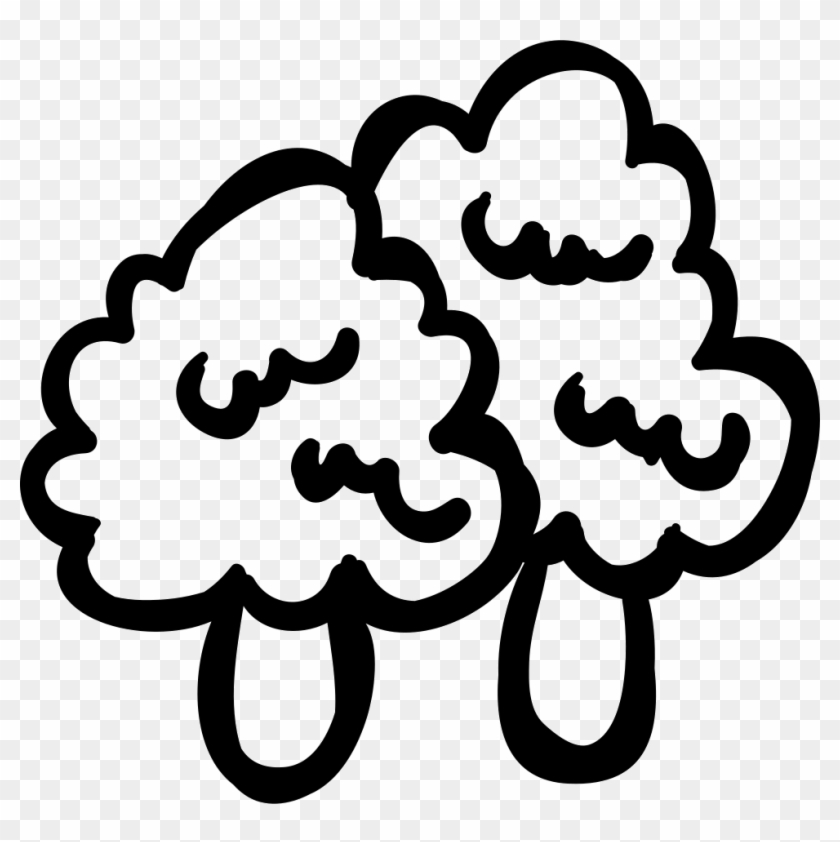 Trees Outline Comments - 樹林 Icon Clipart