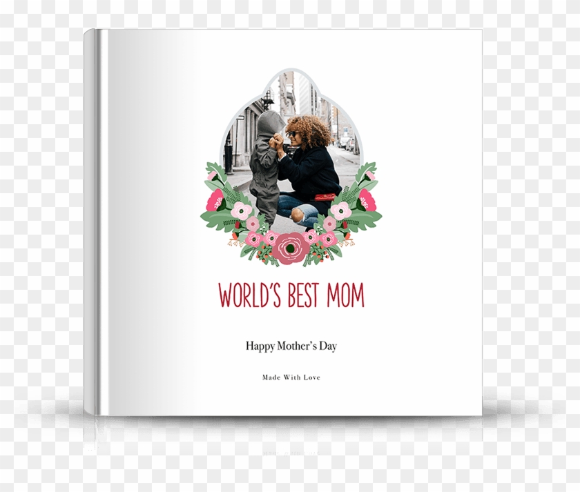 Front Photo Book Cover Designed For Mom And Mother's - Photobook Cover Design Clipart