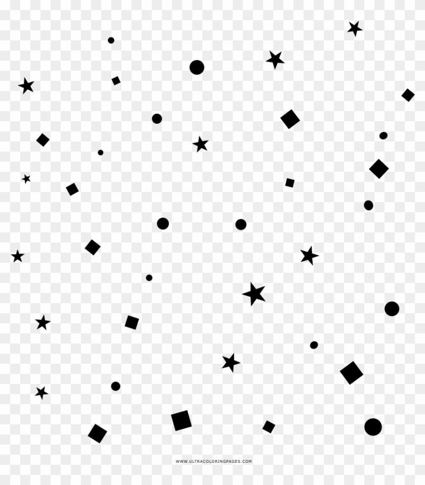 Papel-picado Página Para Colorear - Desenho Confetes Clipart