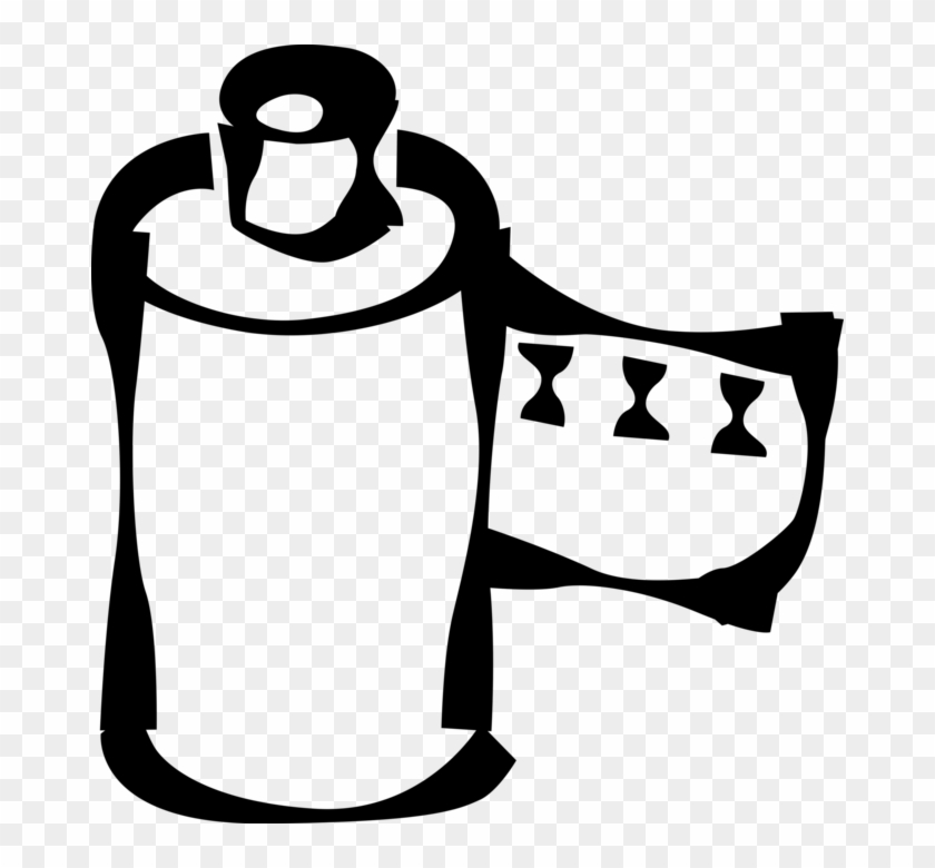 Vector Illustration Of Photographic Film Canister 35mm - Photographic Film Clipart #1521810
