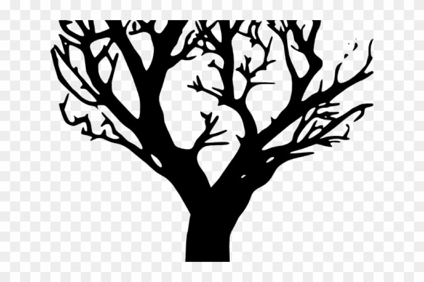 Dead Tree Clipart Tree Outline - Black Tree Silhouette Png Transparent Png #1522123