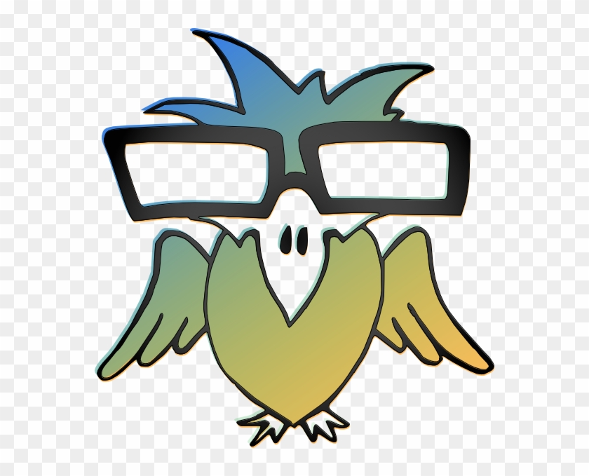 Bird With Glasses Svg Clip Arts 570 X 599 Px - Png Download #1522992