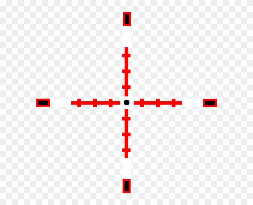 Red Crosshairs Clip Art At Clker - Transparent Background Red Crosshair Png