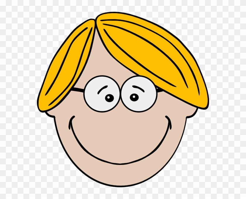 Blonde Boy Glasses Svg Clip Arts 588 X 598 Px - Png Download