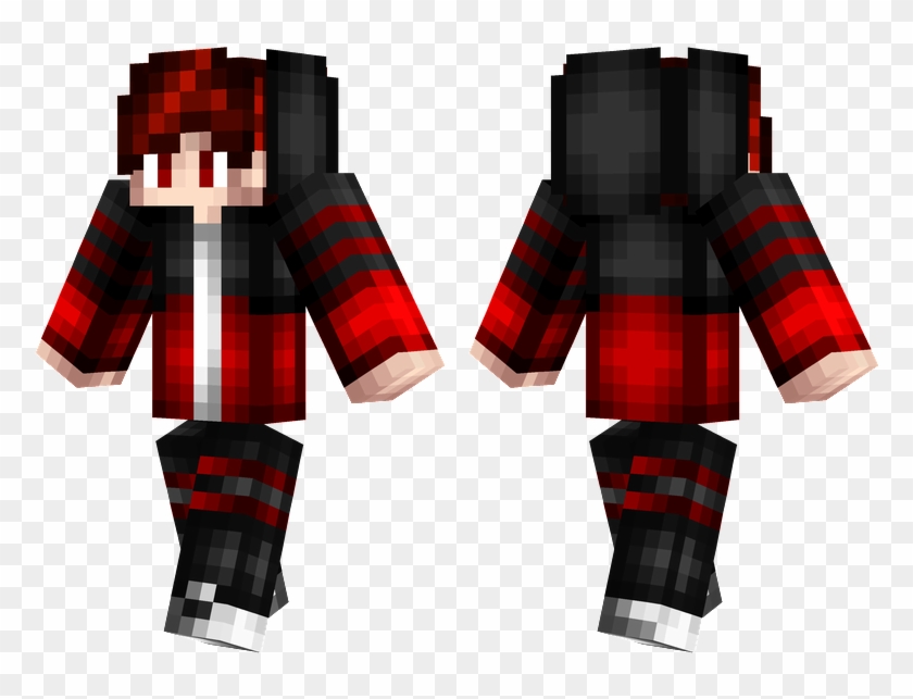 Red Hair - Green And Black Minecraft Skins Clipart