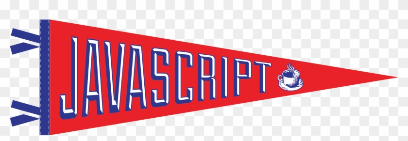 Javascript Pennant - Majorelle Blue Clipart