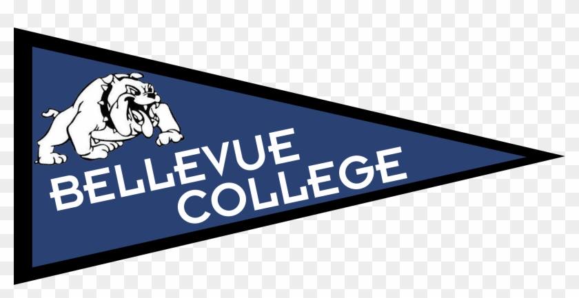 Bellevue College Pennant - Bellevue College Bulldogs Clipart #1524104