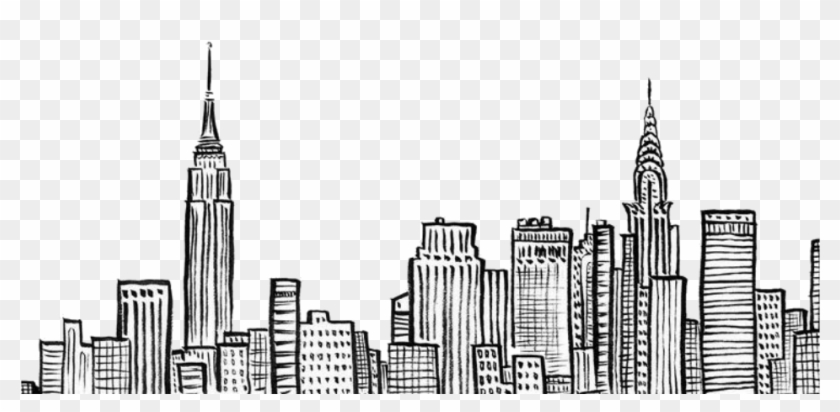 Overlay City Drawing - Easy City Landscape Drawing Clipart