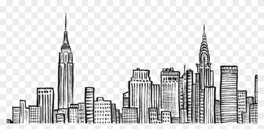 Overlay City Drawing - Easy City Landscape Drawing Clipart #1524338