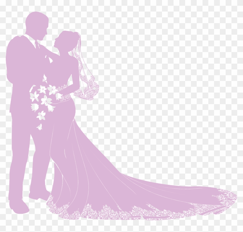 Crochet Cross, Cross Stitching, Cross Stitch Embroidery, - Groom And Bride Silhouette Clipart