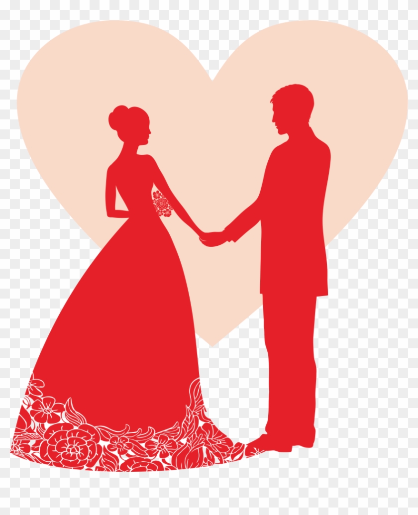 840 X 955 9 0 - Bride And Groom Logo Red Clipart