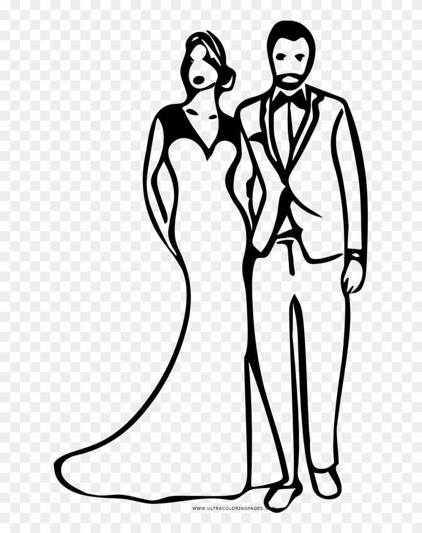 Groom Coloring Pages - Line Art Clipart #1525139