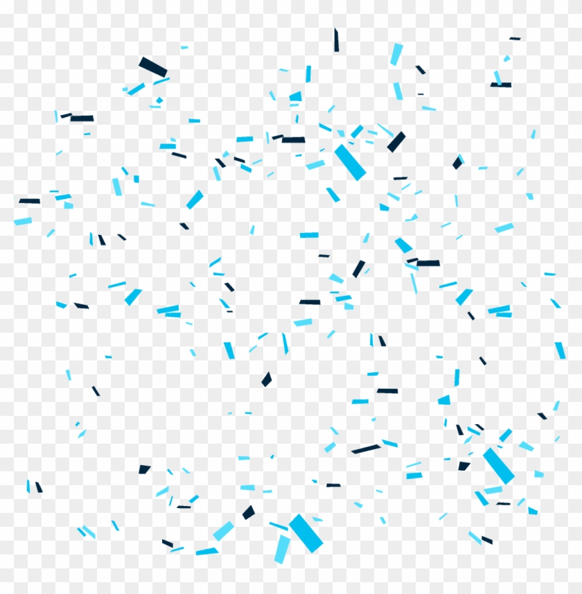 Confeti Azul Png - Confeti Azul Y Blanco Png Clipart