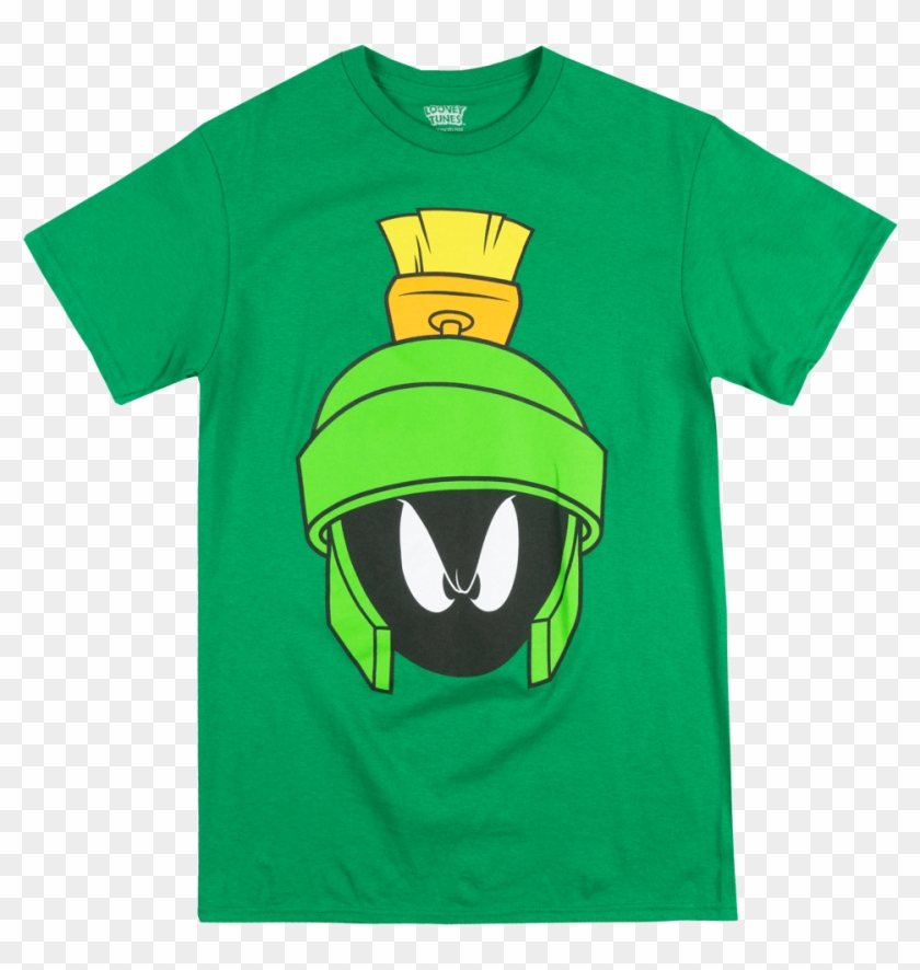 Looney Tunes Marvin The Martian Face T-shirt Mens Cartoon - Marvin The Martian Clipart #1525639