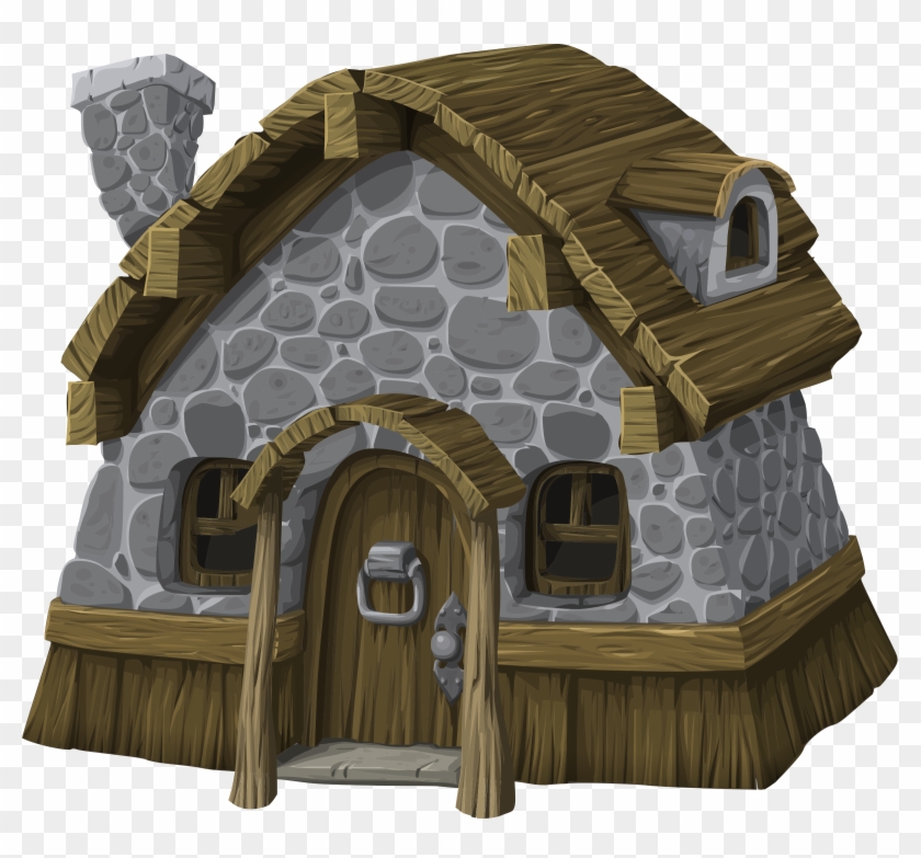 Rustic House From Glitch Clip Art Free Library - Clipart Hut - Png Download #1525827