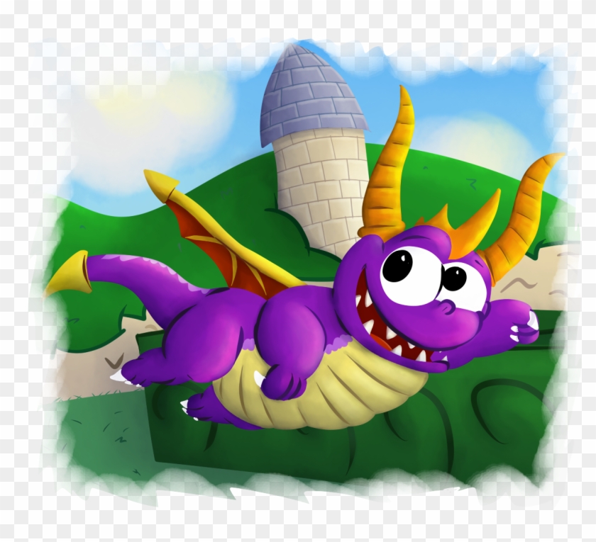 Spyro The Dragon - Cartoon Clipart #1526467