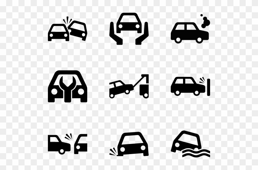 Car Accidents - Motoring Icon Clipart