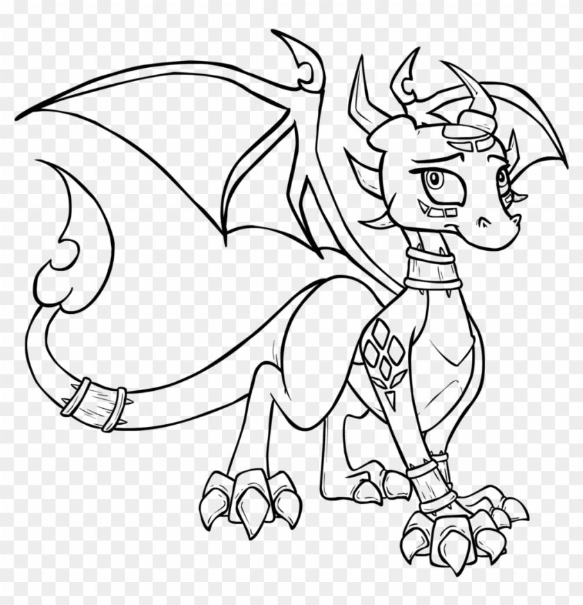 Drawings Of Cynder The Dragon Clipart #1526773