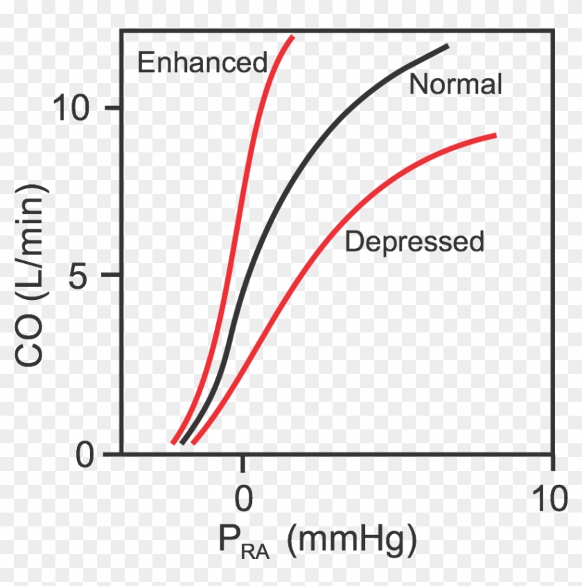 Cardiac Function Curves - Ventricular Function Curve Clipart #1526911