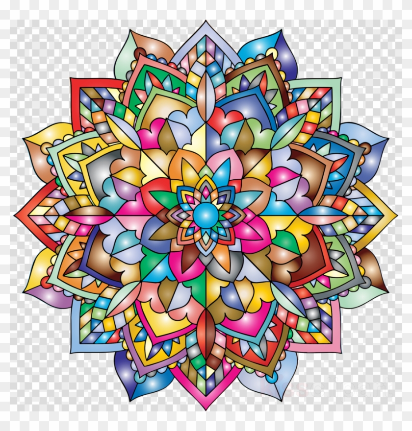 Mandala Png Color Clipart Coloring Mandalas 1 Coloring Transparent Png #1526941