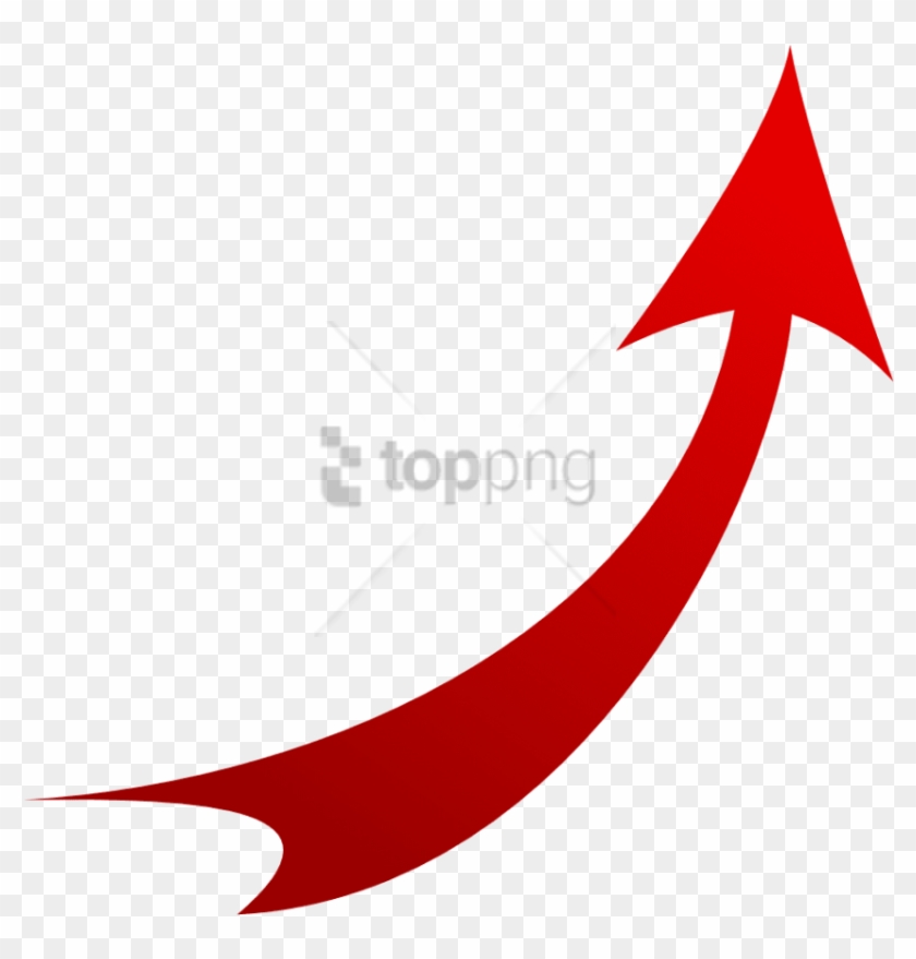 Free Png Curve Red Arrow Png Image With Transparent - Red Curved Arrow On Transparent Background Clipart #1527023