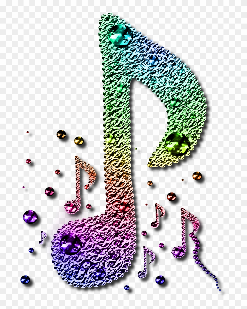 Music Notes Clipart Colourful Pencil And In Color Music - Coloured Music Note Clipart - Png Download #1527043