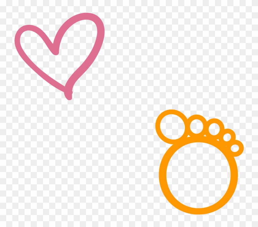 Baby Feet Heart Clipart - Heart - Png Download #1527552