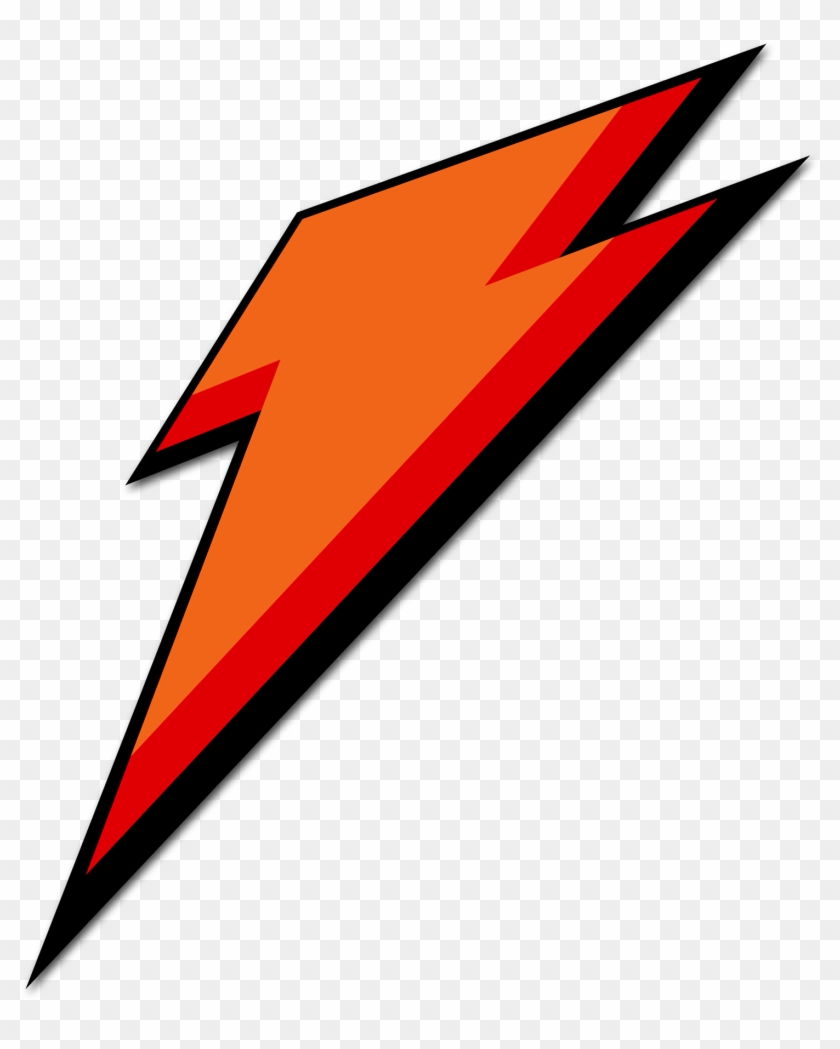 Gatorade Black Lightning Bolt - Gatorade Lightning Bolt Logo Clipart