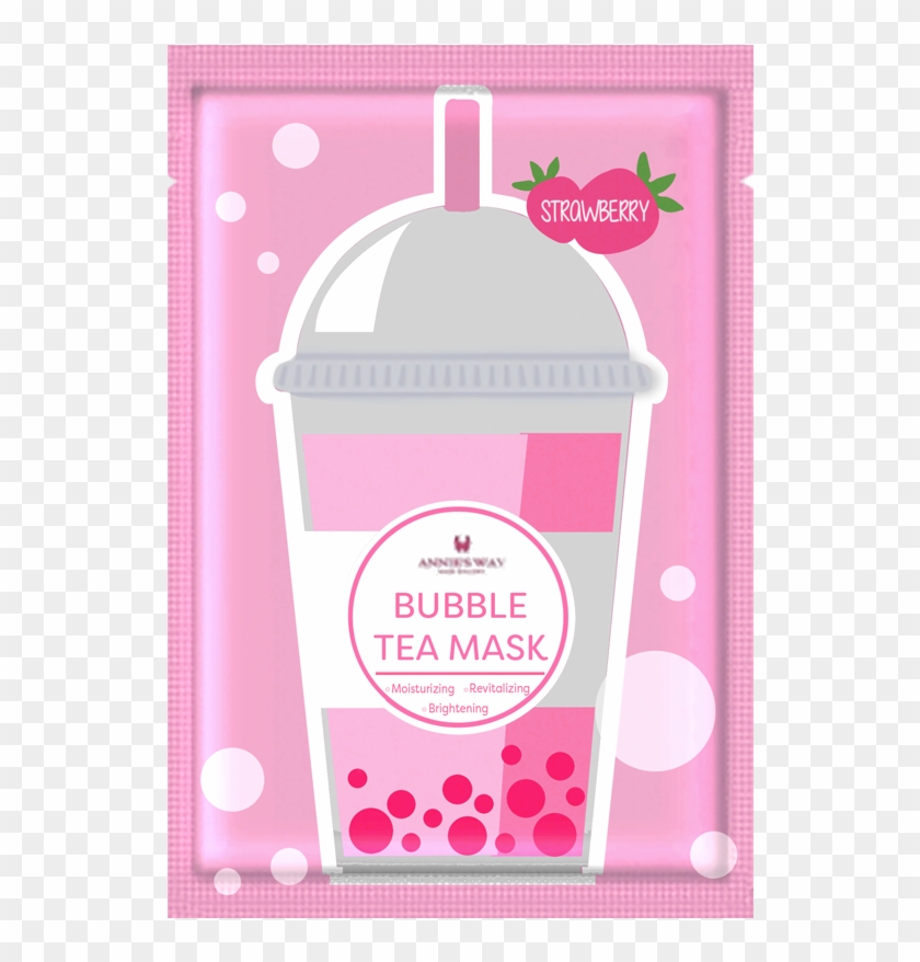 Anniesway Bubbletea Strawberry Shiny Small - Bubble Tea Sheet Mask Clipart