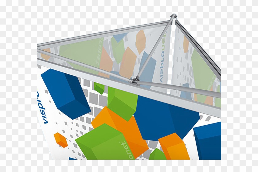 Banners Attach To Clamping Rails And Can Easily Be - Triangle Clipart #1528853