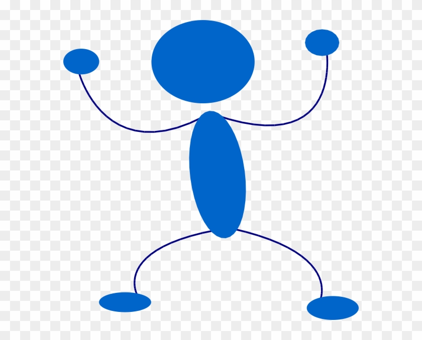 Blue Man Preparing To Punch Svg Clip Arts 588 X 598 - Png Download