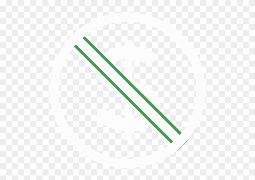 The American Dollar Sign Crossed Out - White Pinterest Logo Transparent Clipart