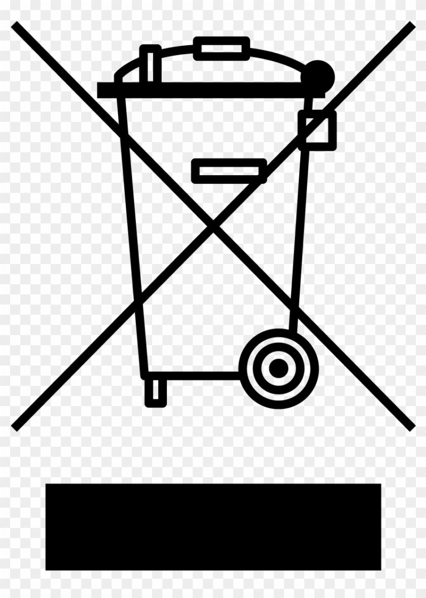 Crossed-out Wheeled Bin Symbol - Weee Clipart