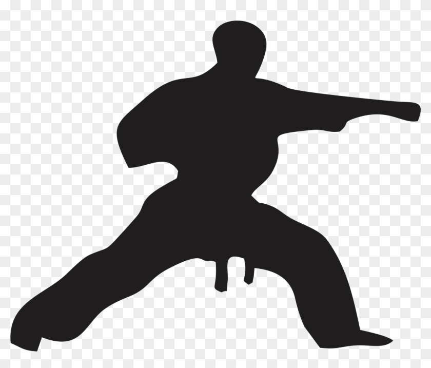 Vector Transparent Download Karate Clipart Punch - Karate Silhouette Clip Art - Png Download